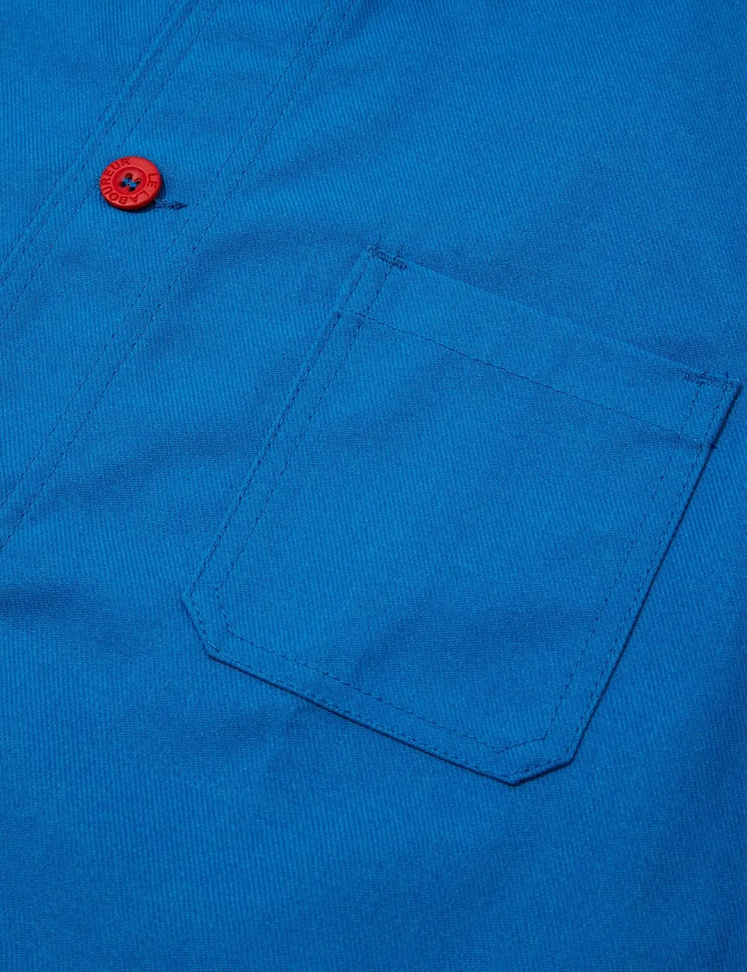 Le Laboureur Work Jacket (Cotton Drill) - Bugatti Blue/Red Buttons