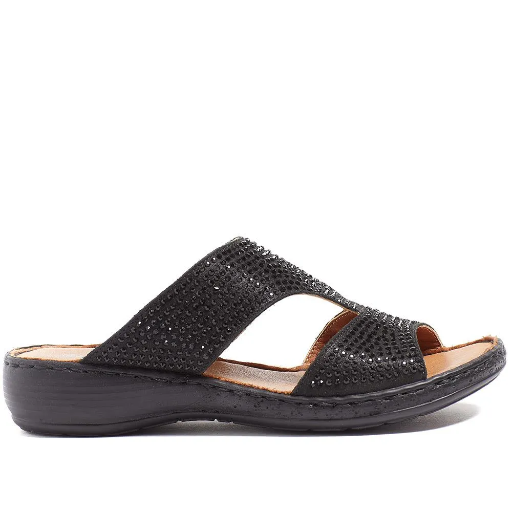 Leather Mule Sandals - LUCK37013 / 323 961