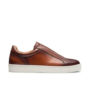 Magnanni Gasol 23957 Men's Shoes Cognac Calf-Skin Leather Laceless Casual Sneakers (MAGS1147)