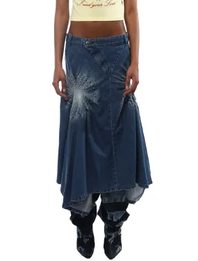 Masha Popova Denim Tyre Trail Skirt