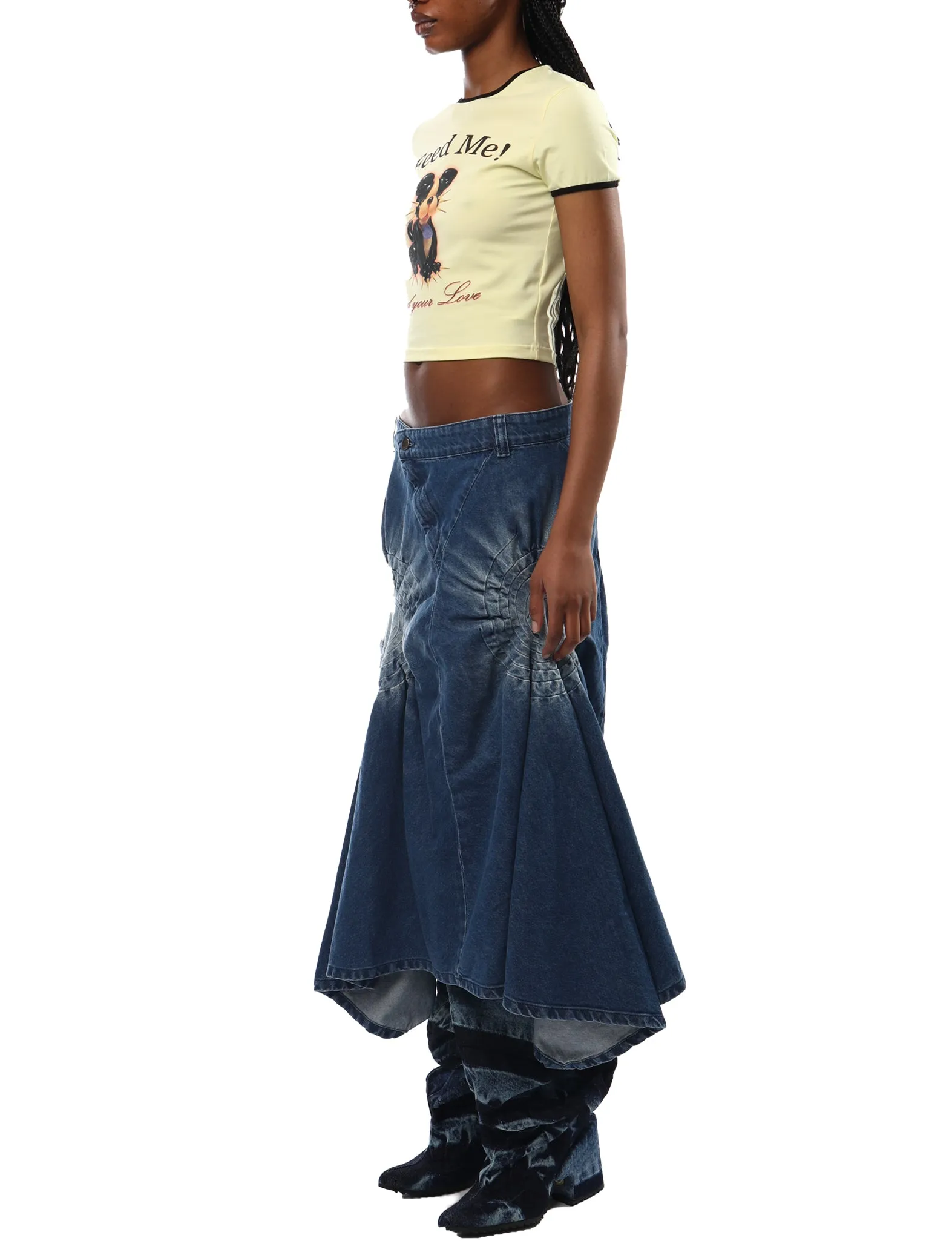 Masha Popova Denim Tyre Trail Skirt