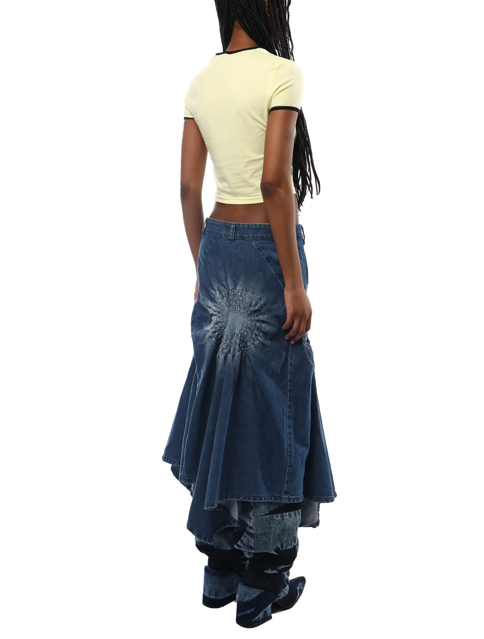 Masha Popova Denim Tyre Trail Skirt