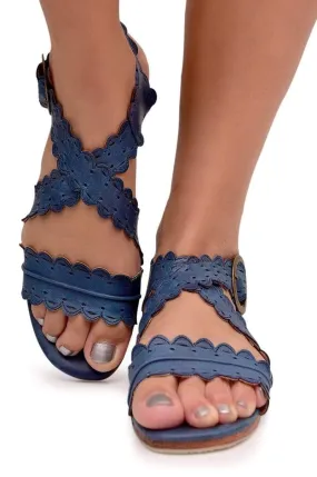 Mermaid Sandals in Nordic Blue