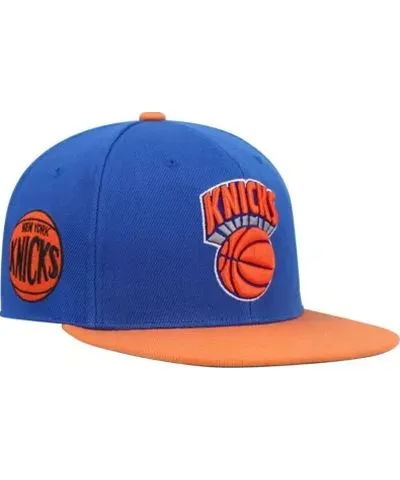 Mitchell & Ness Men's NBA Blue/Orange New York Knicks Hardwood Classics Snapback Hat