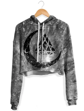 Moon Views Fleece Crop Hoodie