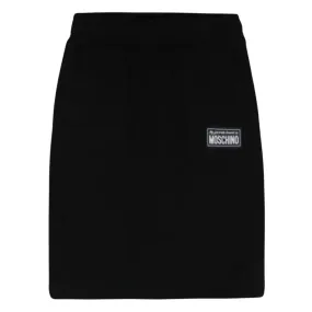 Moschino Skirt Logo Longuette Black