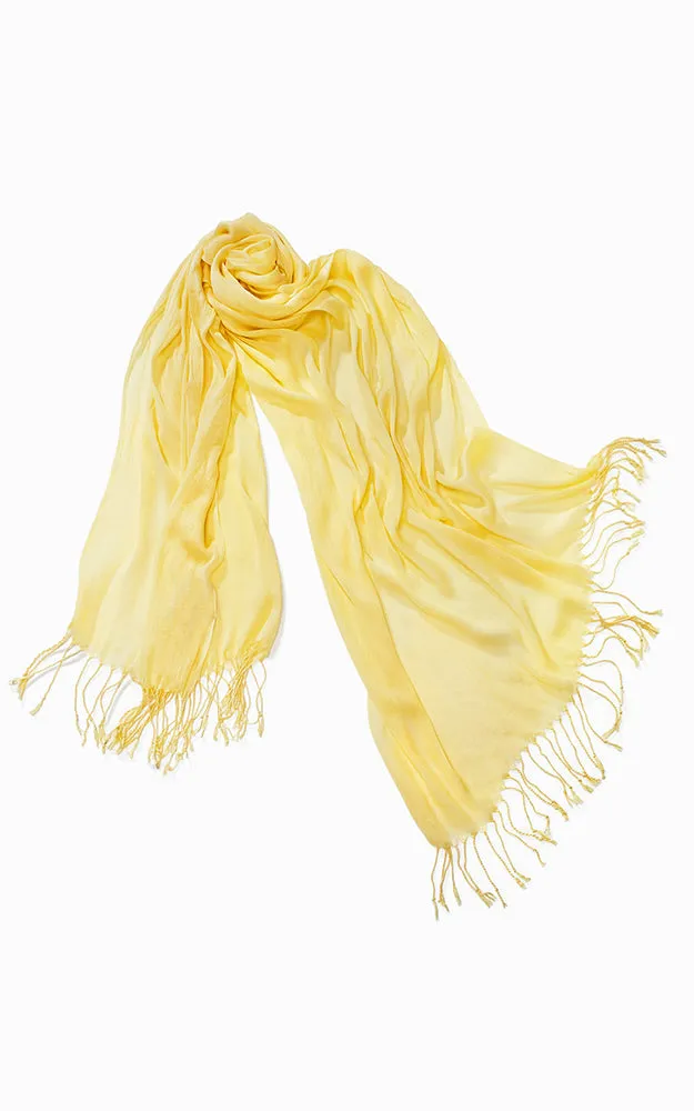 MSF0100 Solid Scrunch Silk Oblong Scarf