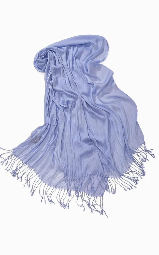 MSF0100 Solid Scrunch Silk Oblong Scarf