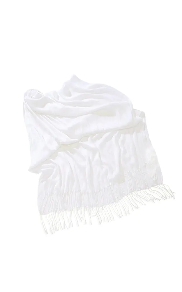 MSF0100 Solid Scrunch Silk Oblong Scarf