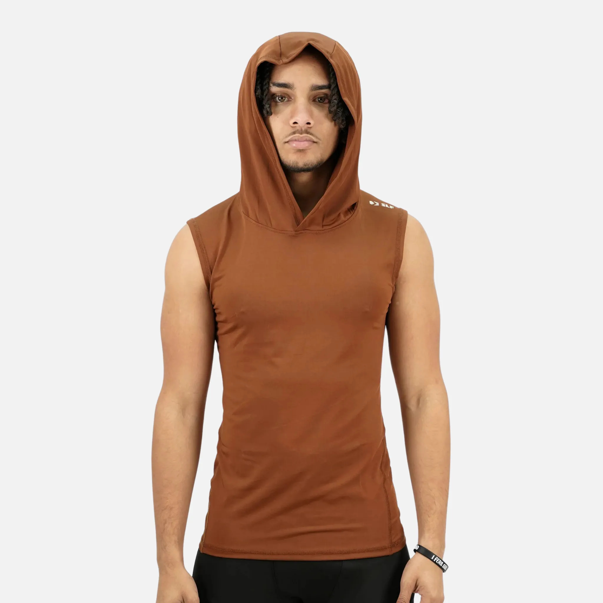 Mud Sleeveless Compression Hoodie