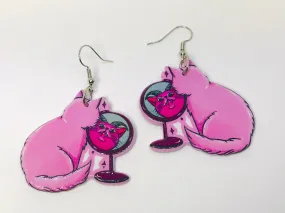 Narcissus Cat acrylic Earrings