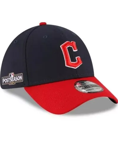 New Era Men's MLB Navy/Red Cleveland Guardians 2024 MLB season 39THIRTY Flex Hat