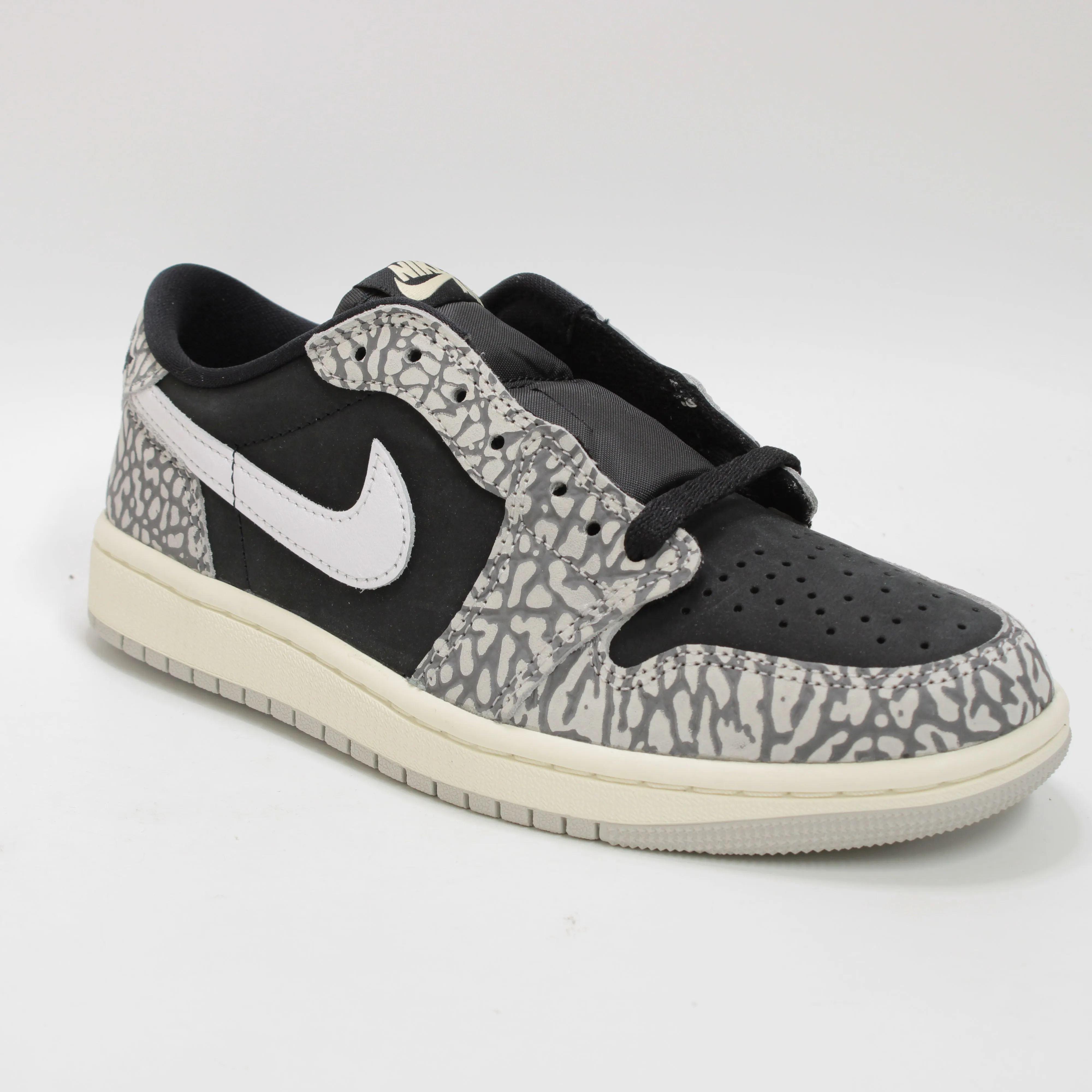 Nike Air Jordan 1 Trainers Low Black Muslin Tech Grey White