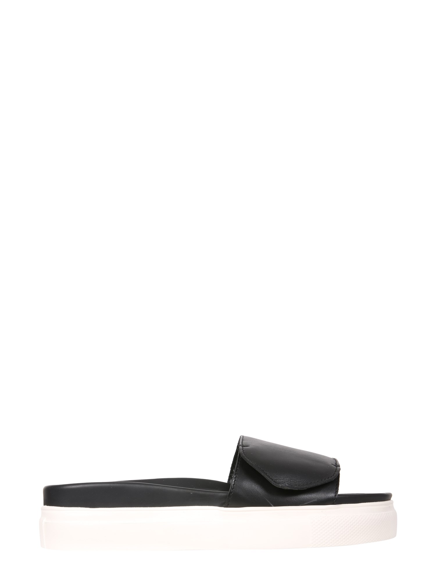 N°21    LEATHER SLIDE SANDALS WITH LOGO