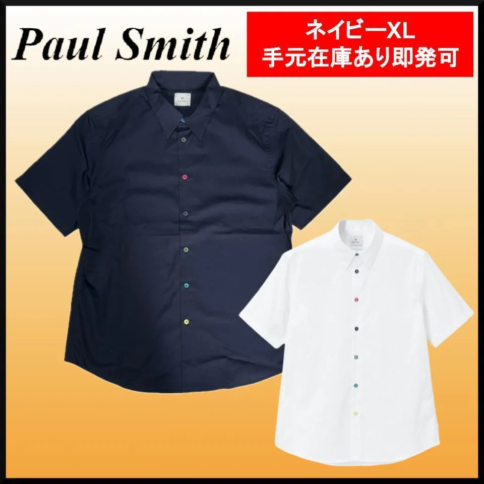 Paul Smith  |Stripes Street Style Plain Cotton Short Sleeves Logo Shirts