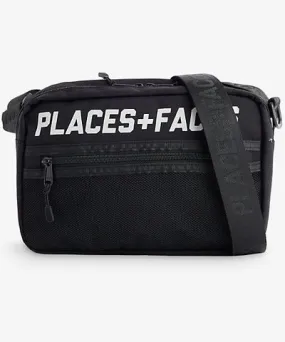 Places + Faces Mens Black OG logo-print woven pouch bag