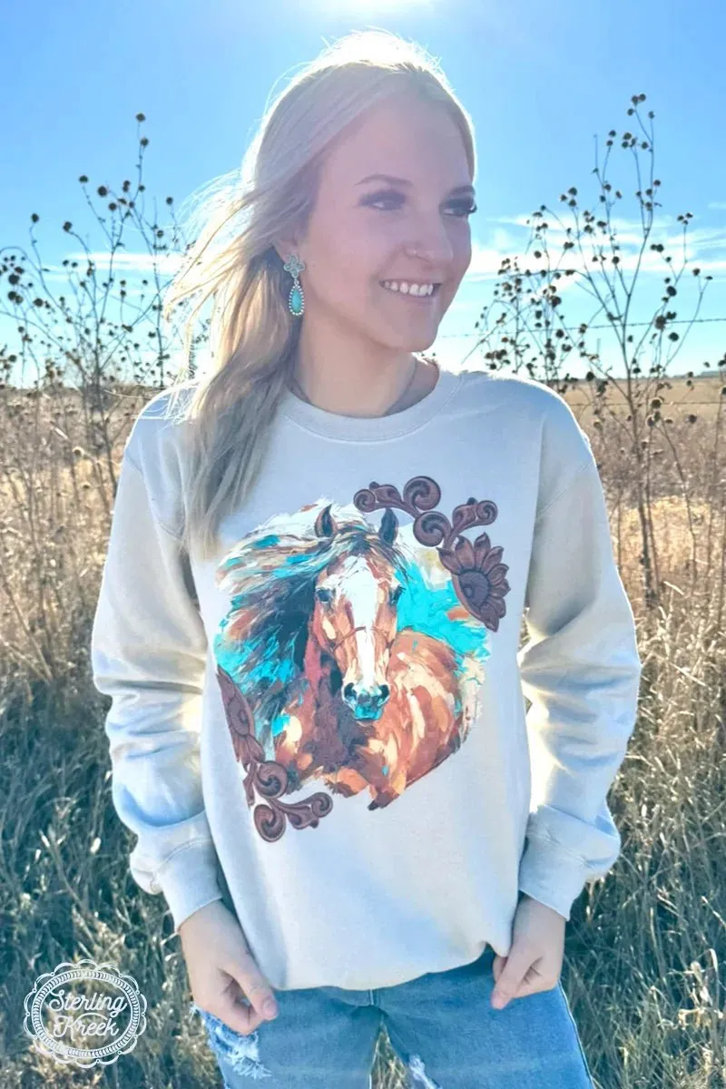 Plus Painted Pony Sweater