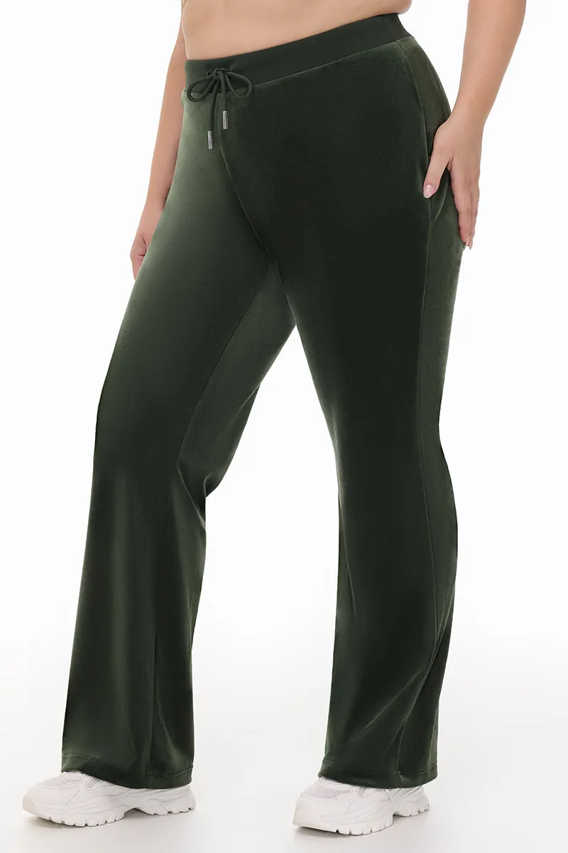 Plus-Size OG Big Bling Velour Track Pants