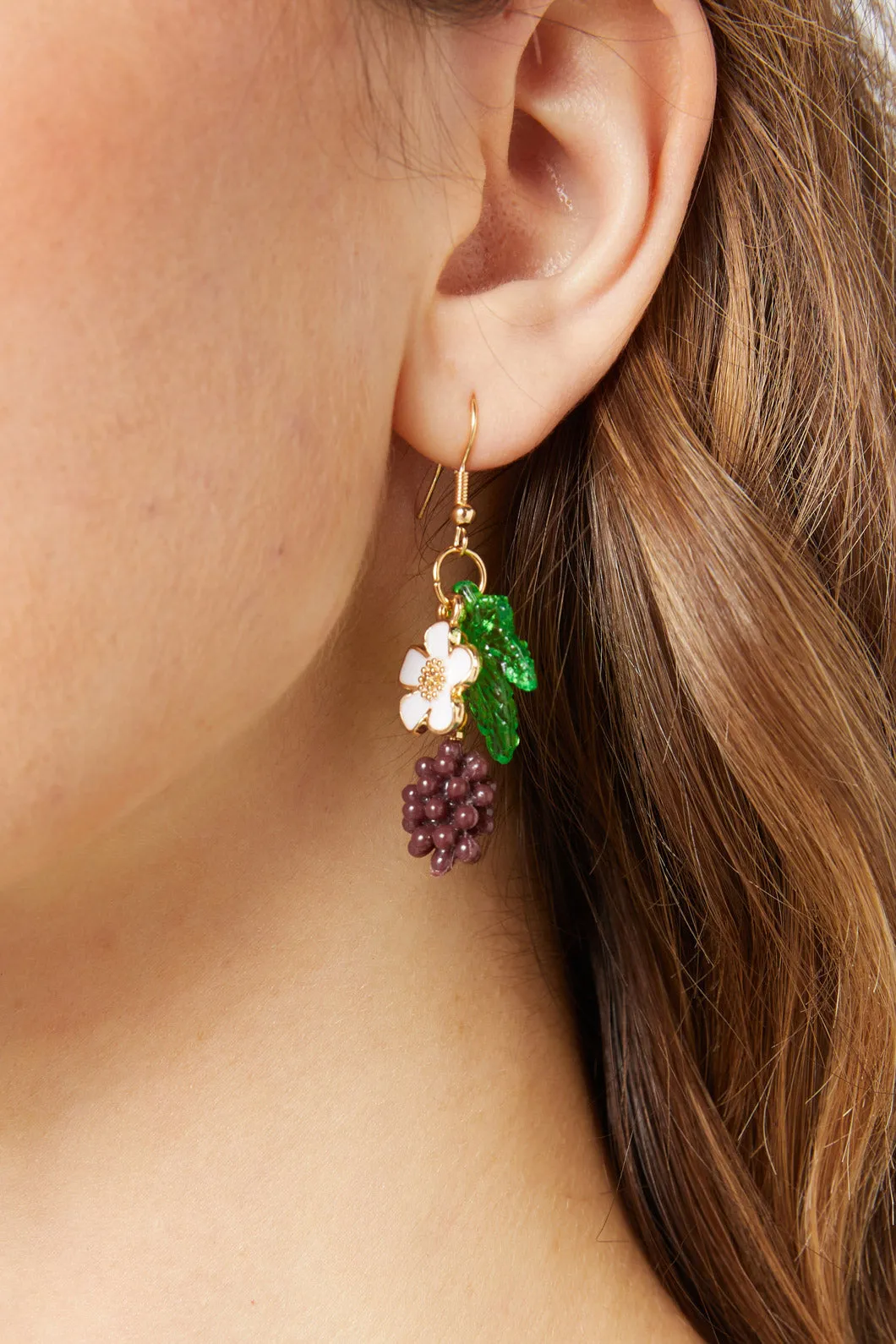 Purple Grape Earrings