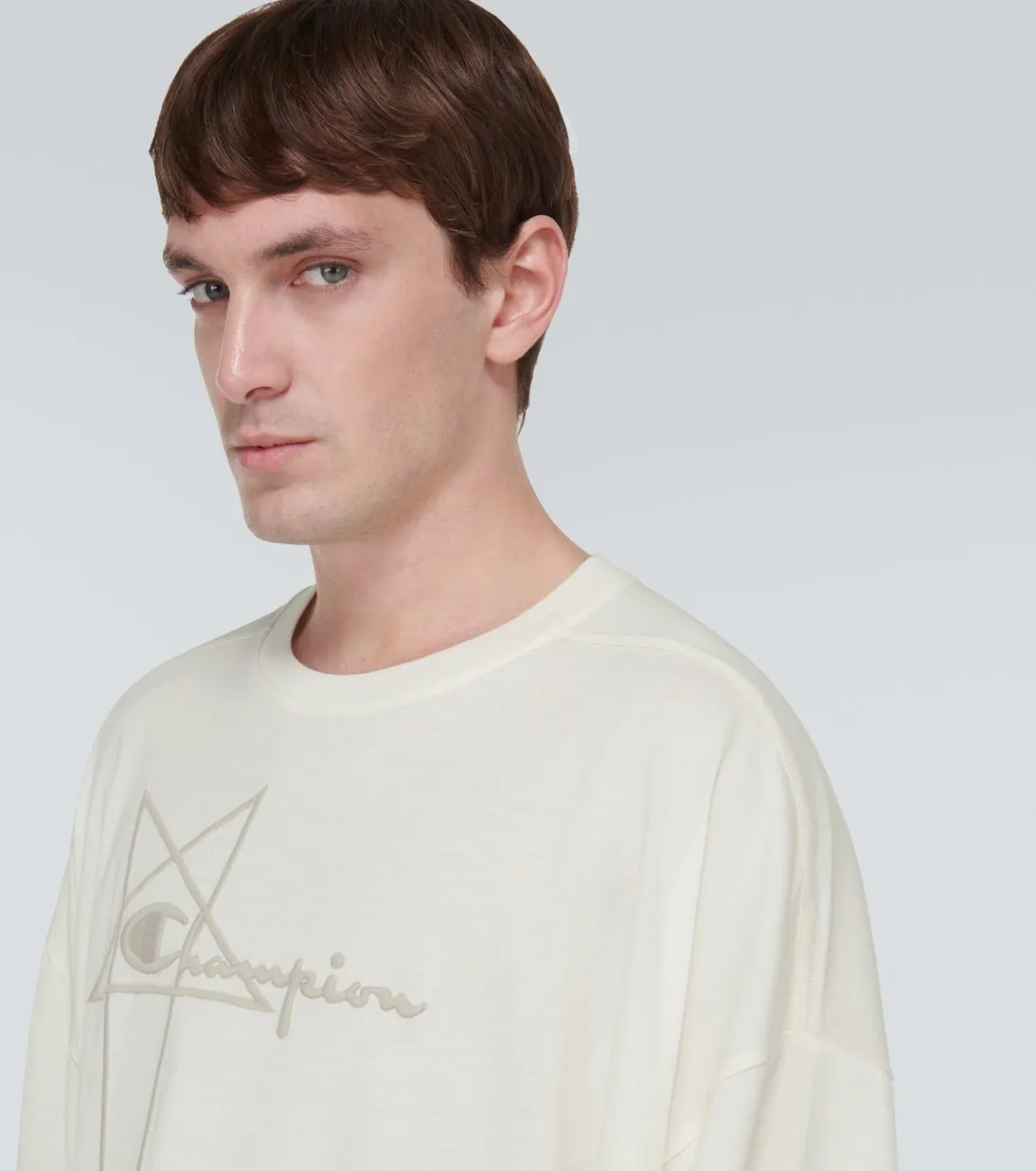 RICK OWENS  |Street Style Collaboration Cotton Designers T-Shirts