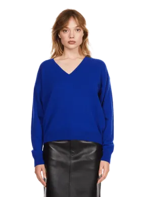 Saison 1865   Cashmere V-neck jumper - Blue