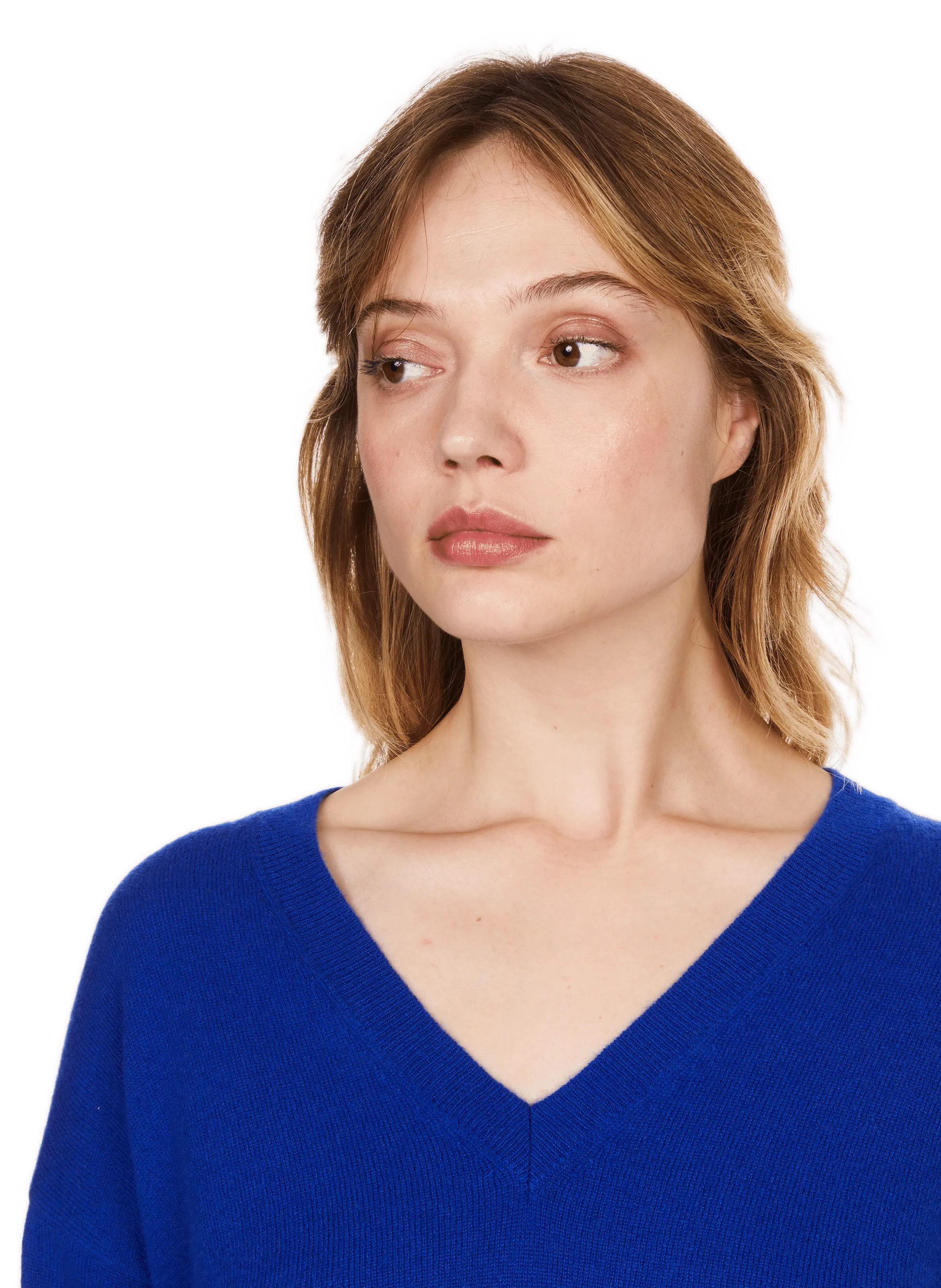 Saison 1865   Cashmere V-neck jumper - Blue