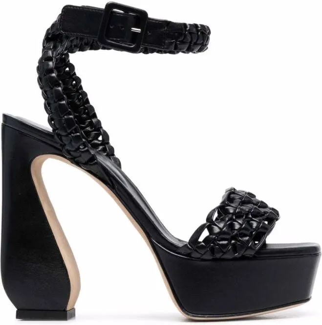 Si Rossi interwoven-detail platform sandals Black