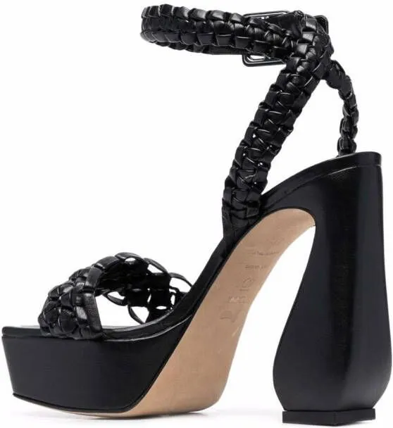 Si Rossi interwoven-detail platform sandals Black