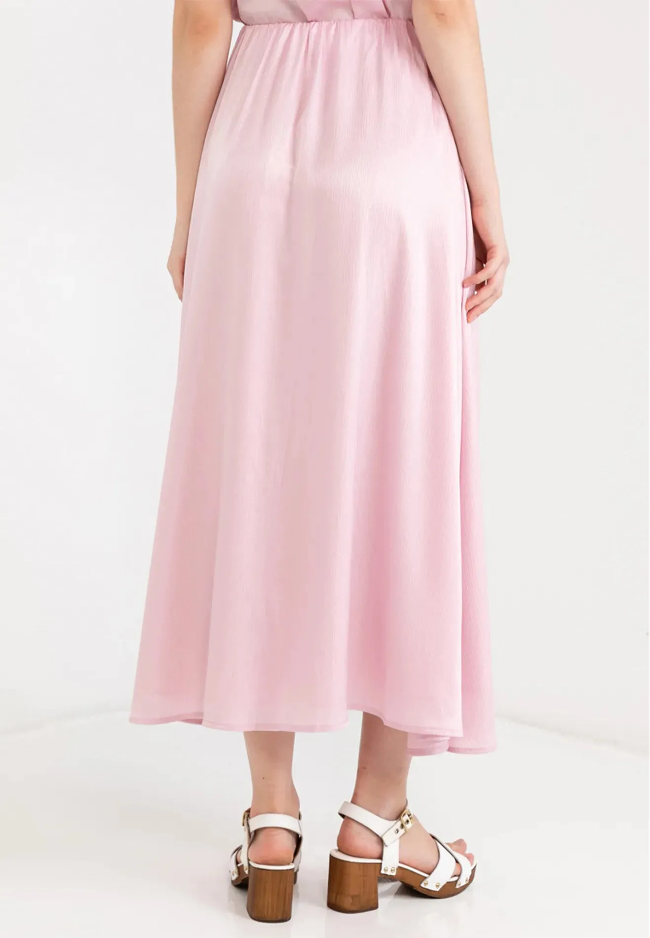 Silky Flare Maxi Skirt