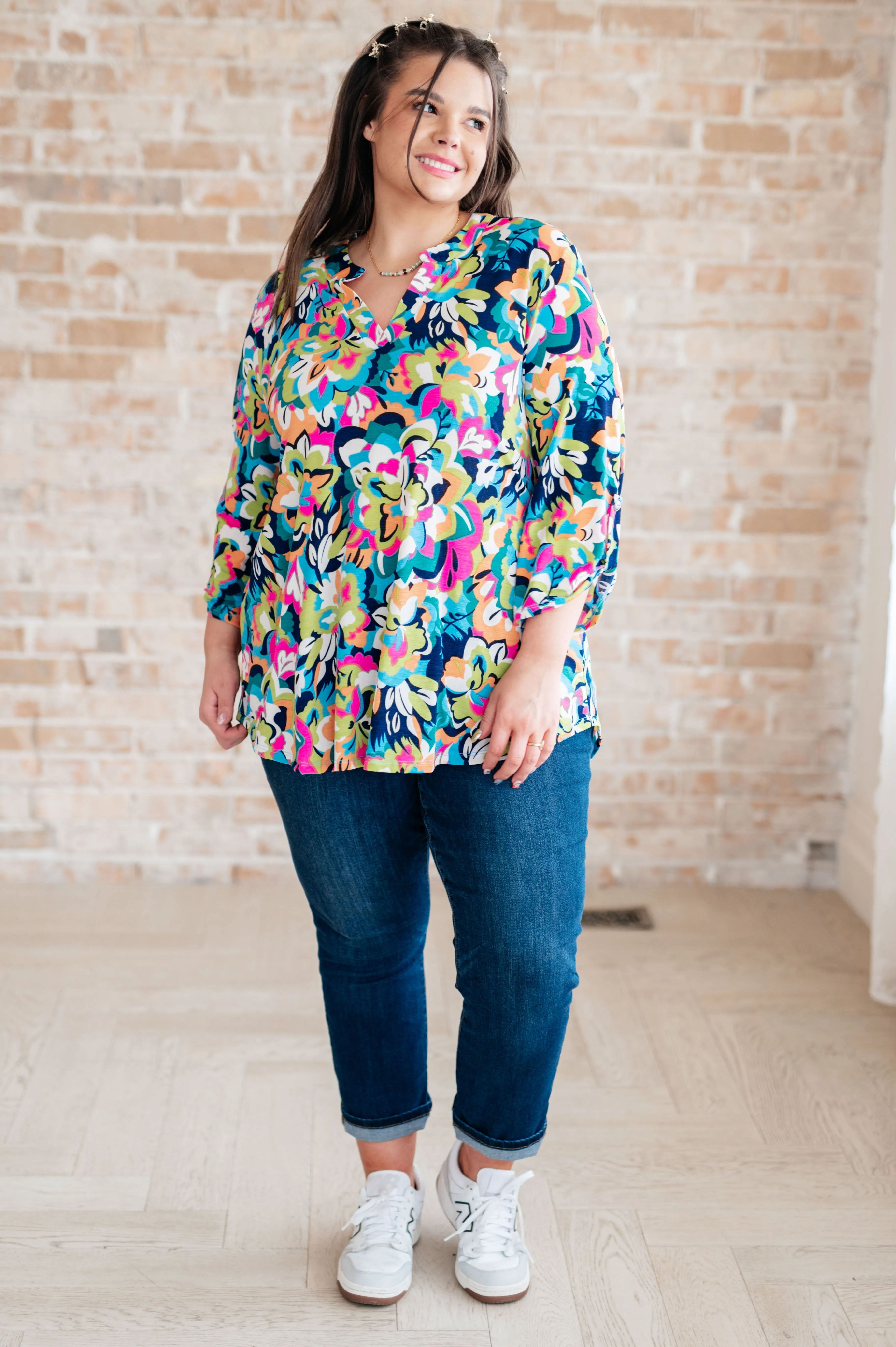 STB Little Lovely Blouse inNeon Floral