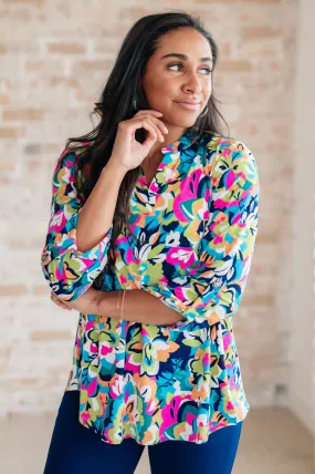 STB Little Lovely Blouse inNeon Floral