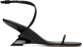 Studio Amelia Black Halter Wedge Heeled Sandals