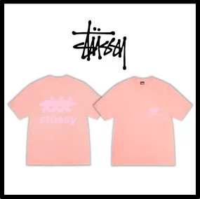 STUSSY  |Sweat Street Style Collaboration Logo Skater Style T-Shirts