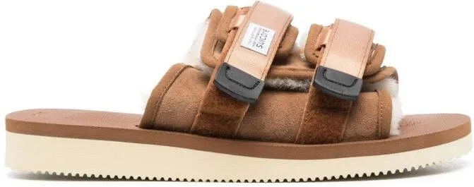 Suicoke Moto-Mab touch-strap sandals Brown