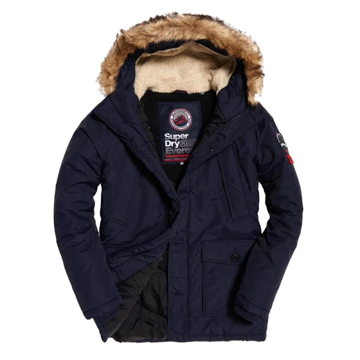 Superdry Hooded Everest Puffer Jacket 11S Navy