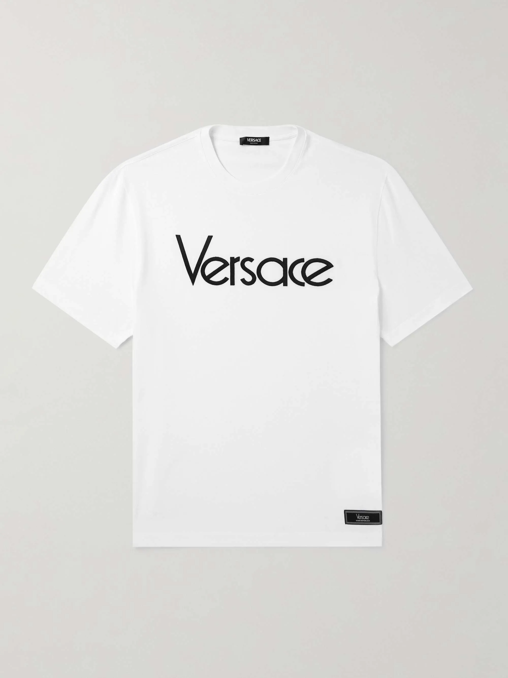 VERSACE  |Cotton Short Sleeves Logo Luxury T-Shirts