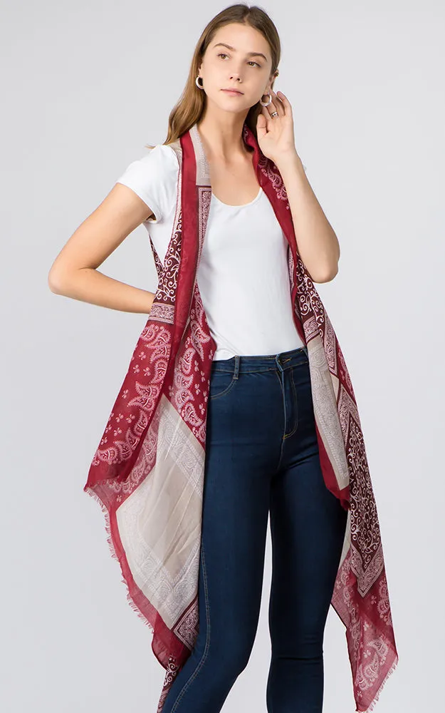 VP8242 Bandana Pattern Design Scarf Vest