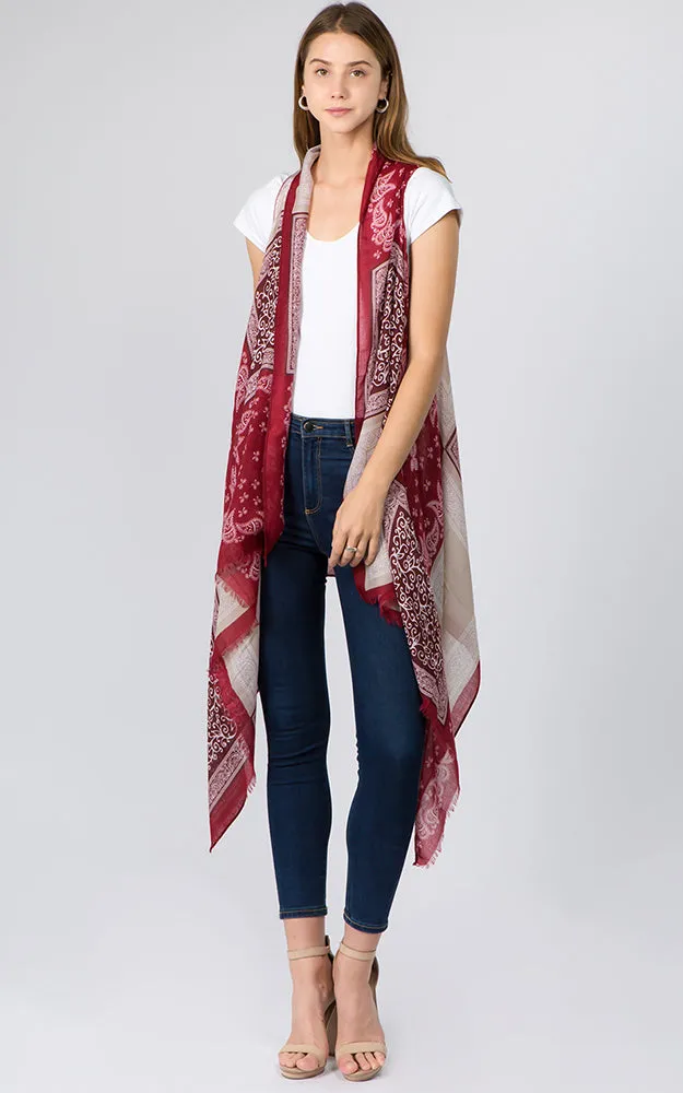 VP8242 Bandana Pattern Design Scarf Vest