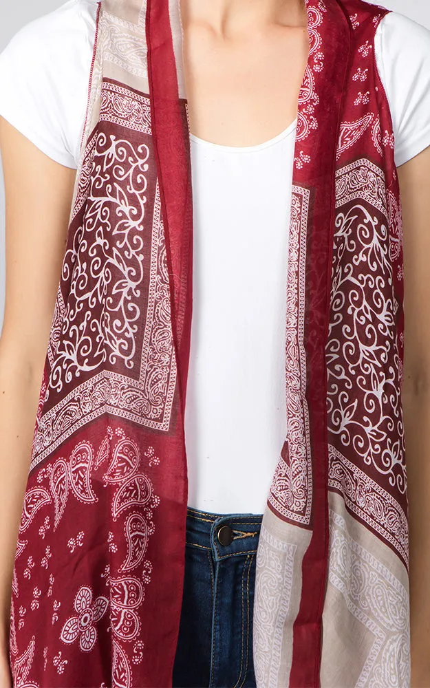 VP8242 Bandana Pattern Design Scarf Vest