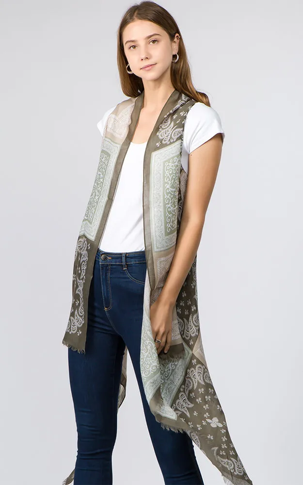 VP8242 Bandana Pattern Design Scarf Vest