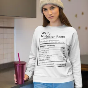 Waifu Nutrition Facts  Sweatshirt