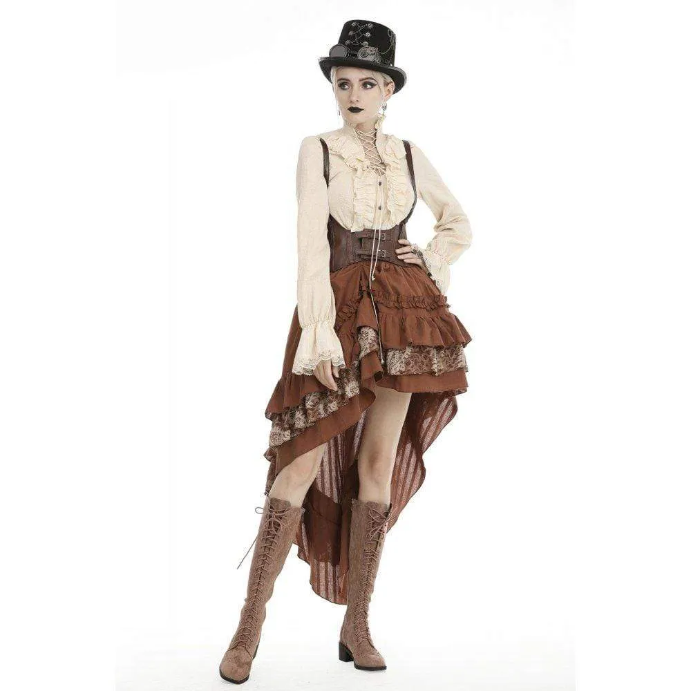 Women's Vintage Ruffles Irregular Skirts