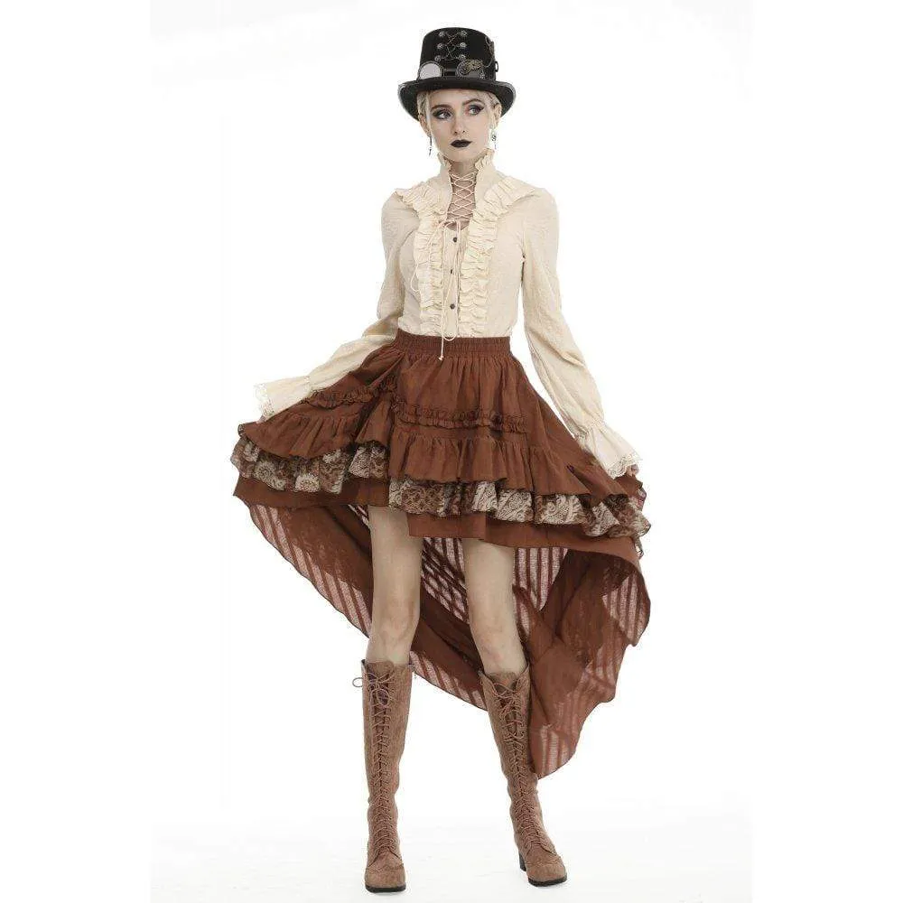 Women's Vintage Ruffles Irregular Skirts