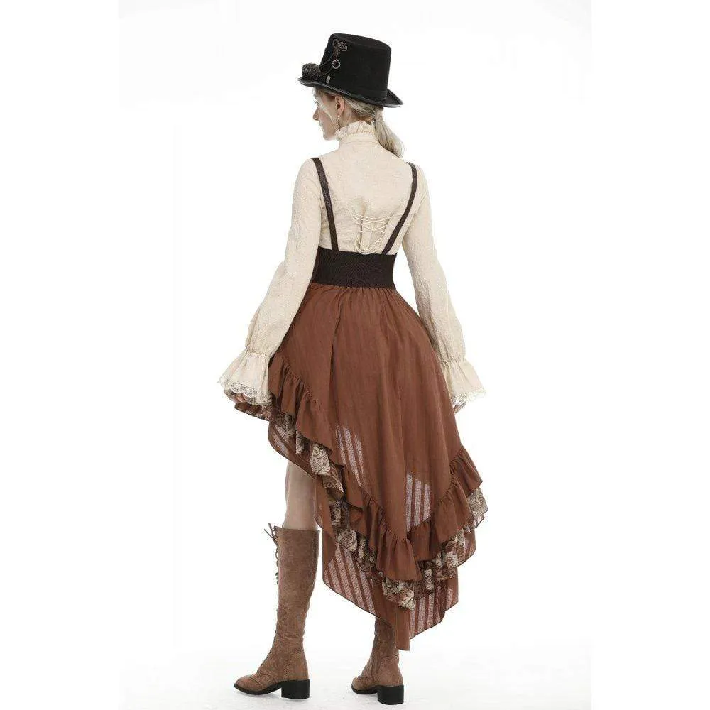 Women's Vintage Ruffles Irregular Skirts