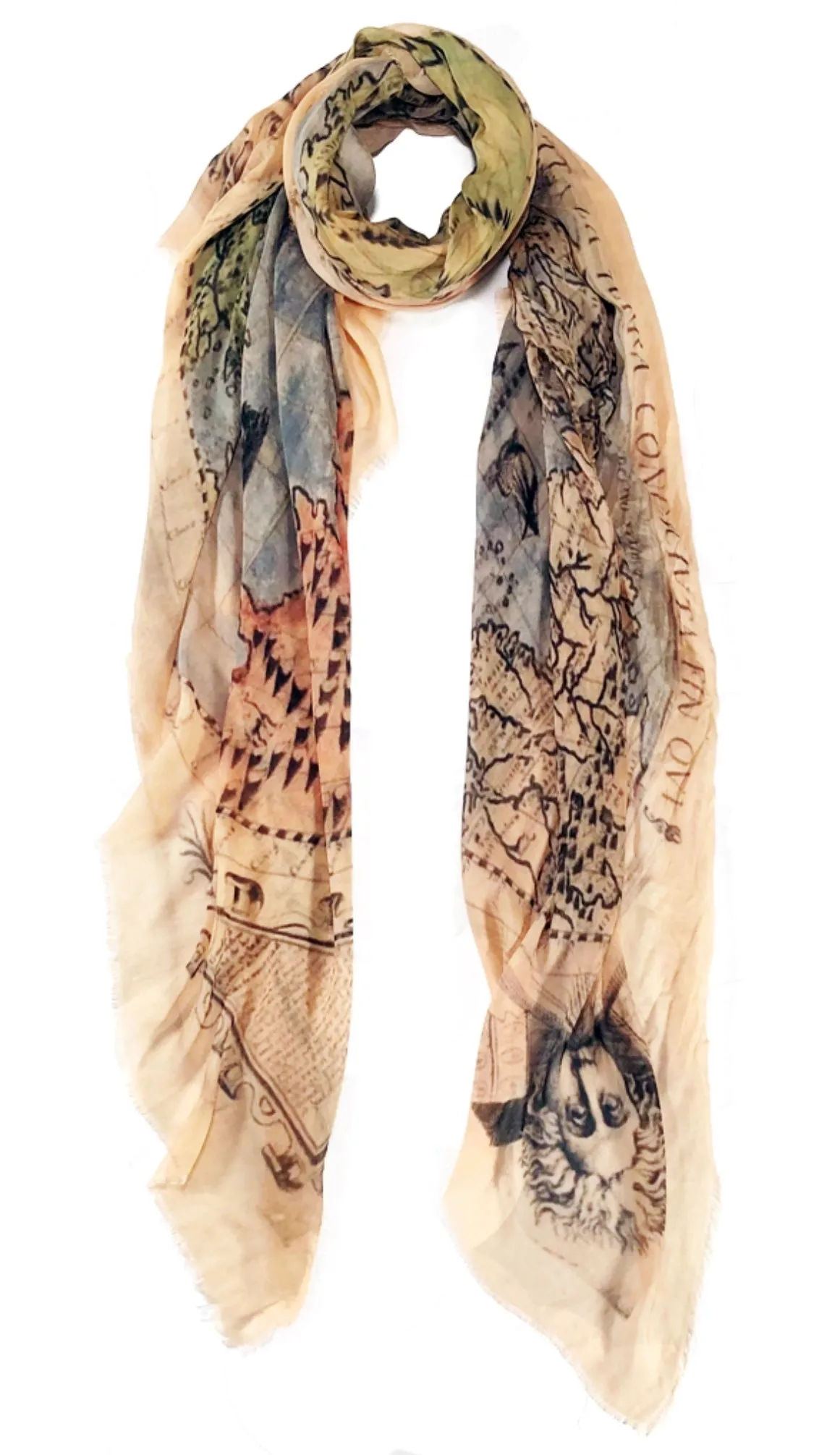 World Map Scarf